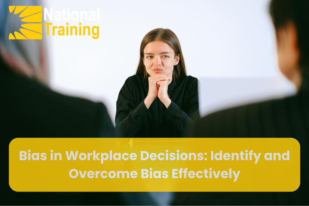 HR team discussing bias in workplace decisions during a training session